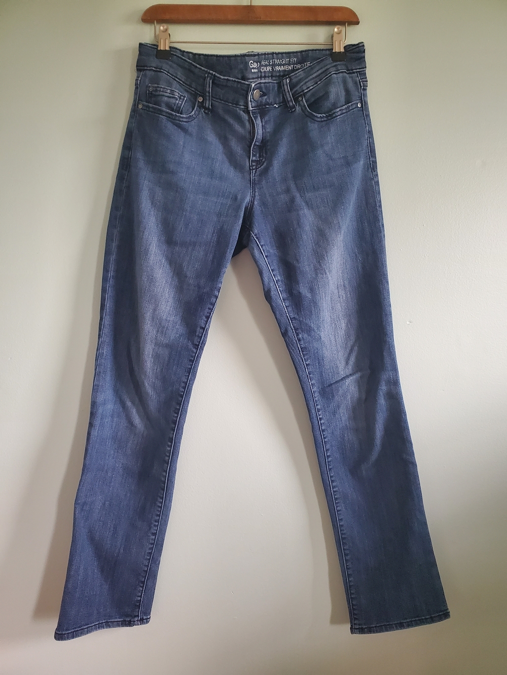 GAP Women's Medium Blue Straight-Leg Jeans